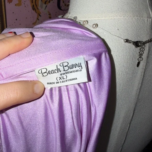 Vintage Y2K Purple Beaded Bikini Top - Picture 3 of 3